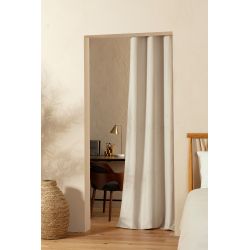 Cortina 4-en-1 para Separar Estancias Acústica Térmica Opaca De Terciopelo Venise Beige MC15