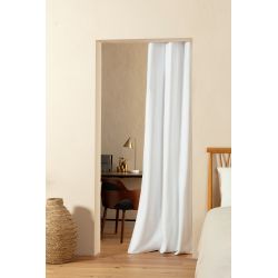 Cortina 4-en-1 para Separar Estancias Acústica Térmica Opaca De Terciopelo Venise Blanco MC720