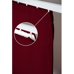 Cortina 4-en-1 para Separar Estancias Acústica Térmica Opaca Rojo MC330