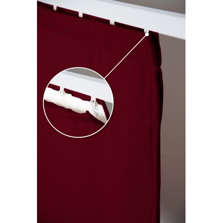 Cortina 4-en-1 para Separar Estancias Acústica Térmica Opaca Rojo MC330